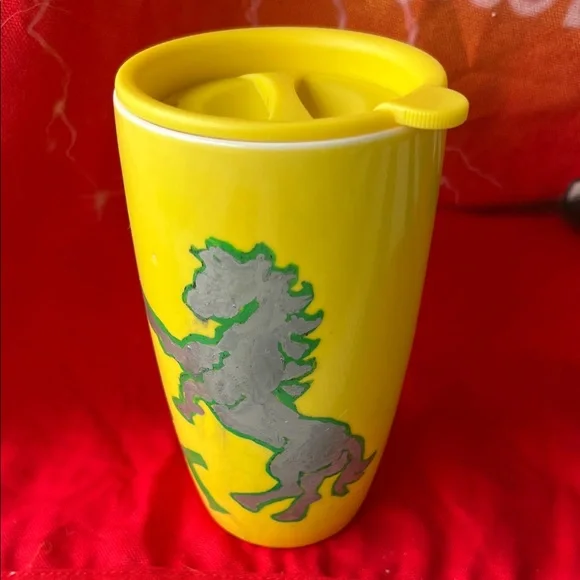 # 0655** 16 0z 473 ml+White Horse Thunder Design - Picture 2 of 5